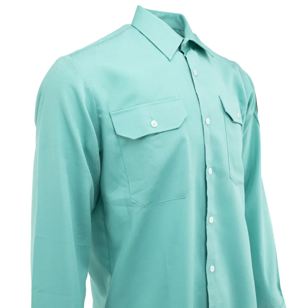 German Customs Longsleeve Shirt with Zoll Patch | Mint Green